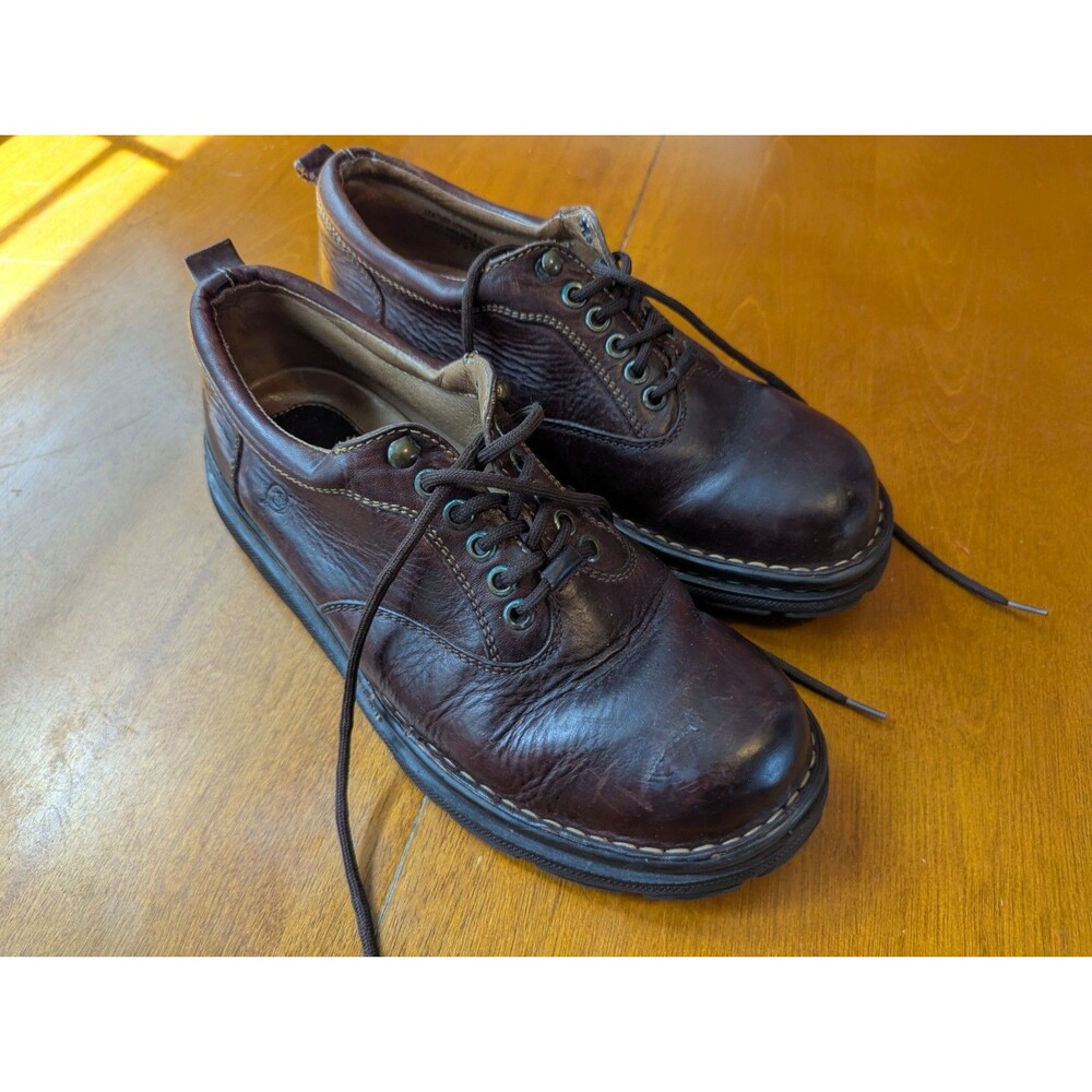 Born Brown Leather Lace‑Up Shoes Men’s 9 / 42.5 • Handcrafted Mexico • Casual...